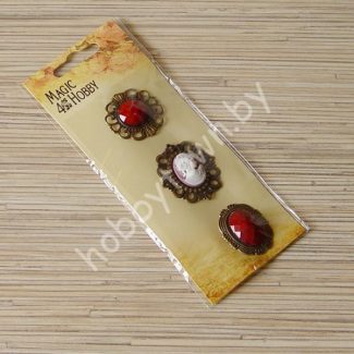 Декоративные металлические элементы набор 3шт.